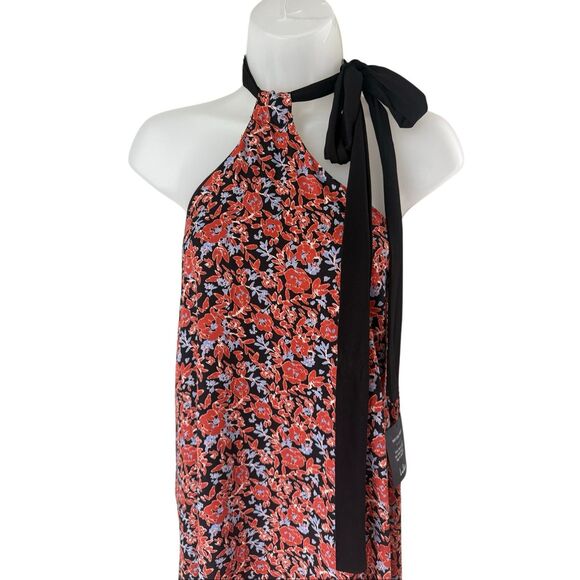 Lulus Floral Black Neck Tie Halter Maxi Dress - Picture 5 of 10
